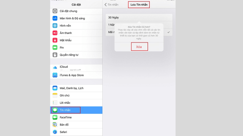 dung lượng iphone